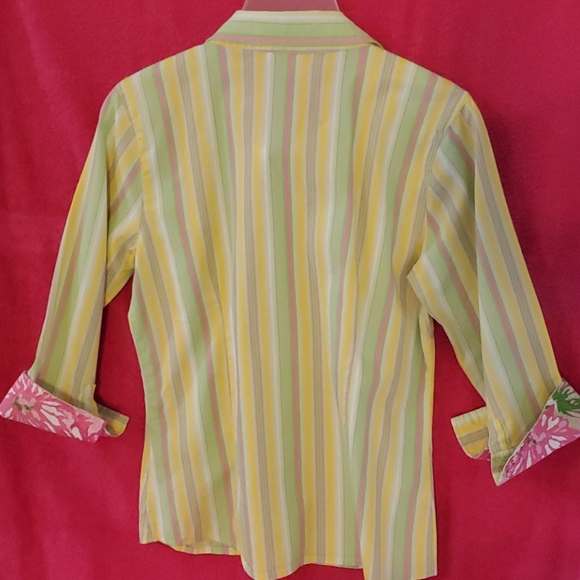 Vintage Striped & Floral Bushwacker Top – Size 6 - Picture 5 of 8